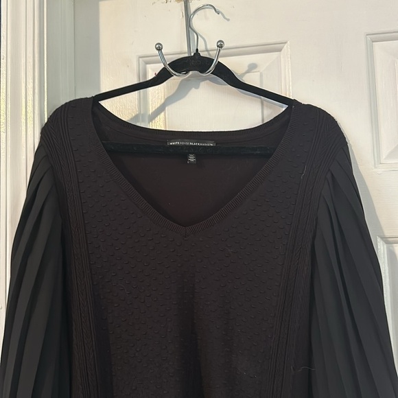 NWOT Women’s White House Black Market Pleated
Sleeve Sweater Dress Size Large - Picture 4 of 12
